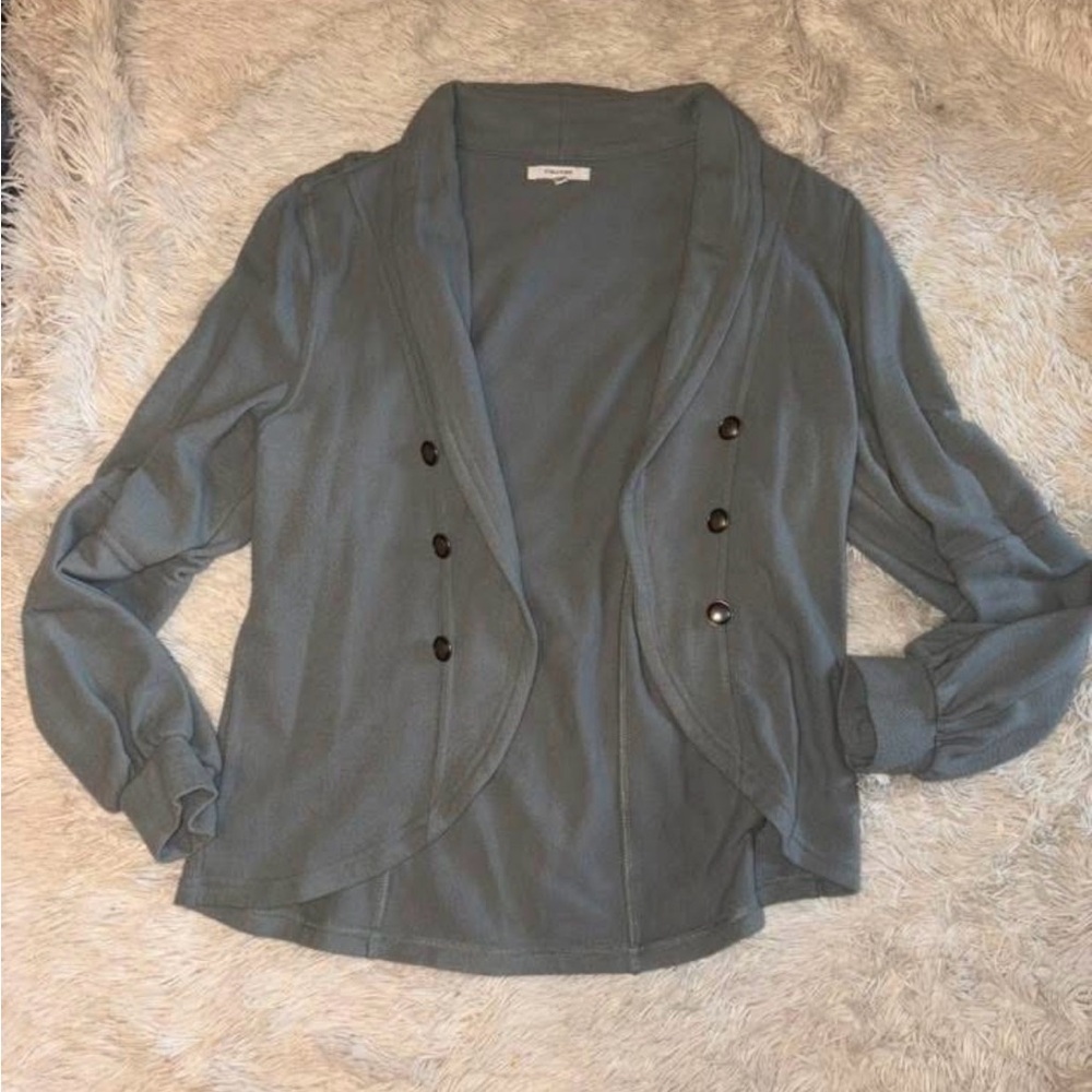 Maurices Slate Gray Double-Breasted Lightweight Jacket